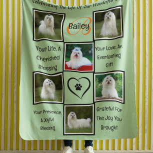 Personalisierte FotoCollage für die Hausbesprechun Fleecedecke