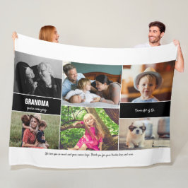 Personalisierte FotoCollage für Großmutter Fleecedecke