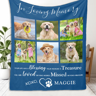 Personalisierte Fotocollage für Hunde Fleecedecke