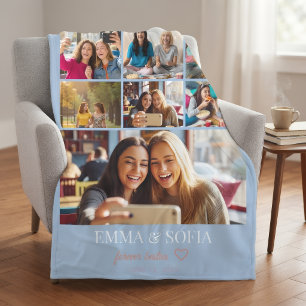 Personalisierte Fotocollage Geburtstags-Wurfdecke Fleecedecke