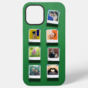 Personalisierte Fotocollage Grün Weiblich Trendig iPhone 12 Pro Max Hülle