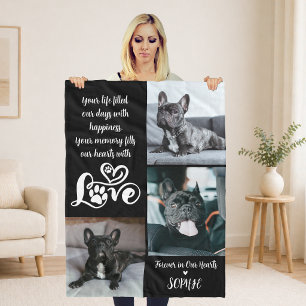 Personalisierte Fotocollage LOVE für Haustier-Erin Fleecedecke