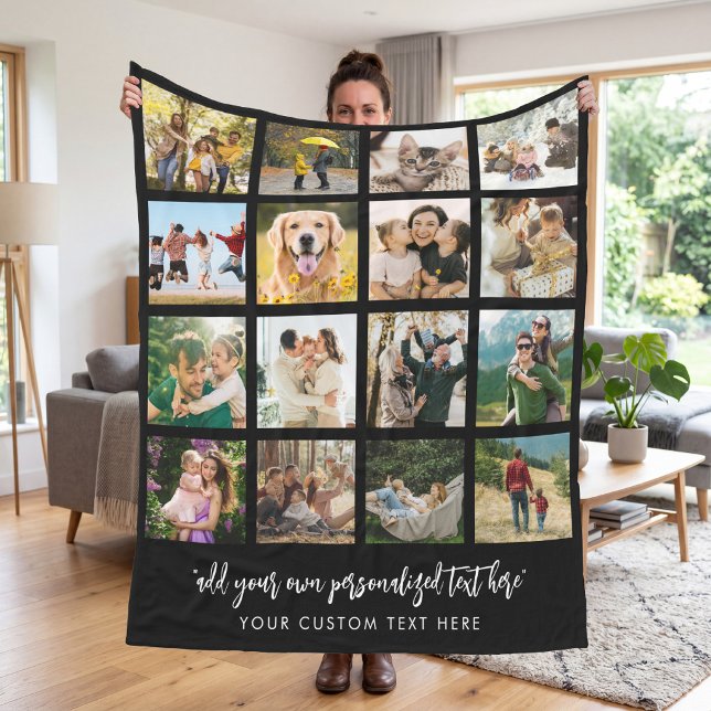 Personalisierte Fotocollage mit 16 Fotos Fleecedecke (Von Creator hochgeladen)
