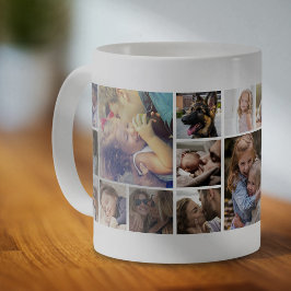 Personalisierte FotoCollage mit 19 Square Kaffeetasse