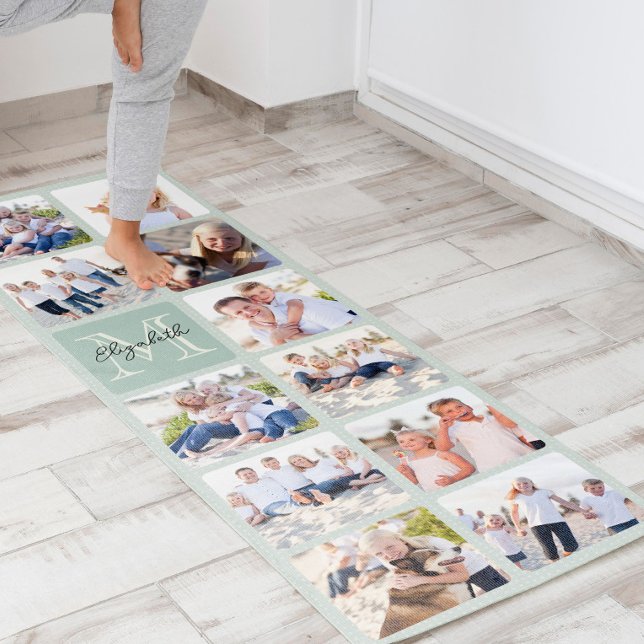 Personalisierte FotoCollage - Monogramm Yogamatte (Create a one-of-a-kind piece by uploading your favorite photos.)