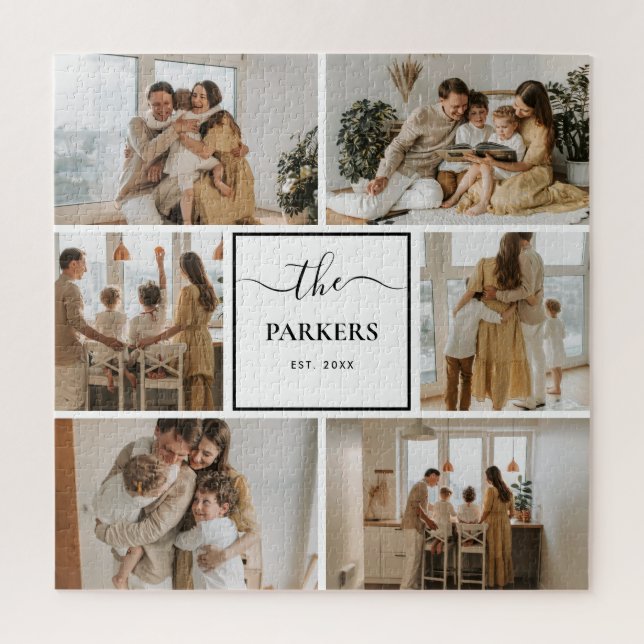 Personalisierte FotoCollage Plaque - Custom Puzzle (Vertikal)