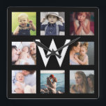 Personalisierte FotoCollage Quadratische Wanduhr<br><div class="desc">Personalisierte FotoCollage</div>