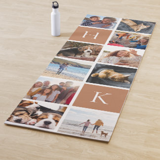 Personalisierte FotoCollage | Rostmonogramm Yogamatte