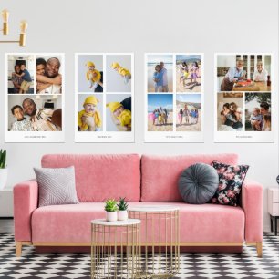 Personalisierte FotoCollage und Text Bilderwand Sets