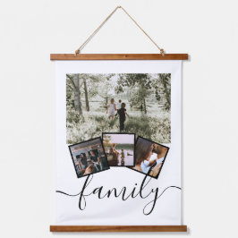 Personalisierte FotoCollage Wandteppich Mit Holzrahmen