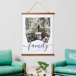 Personalisierte FotoCollage Wandteppich Mit Holzrahmen