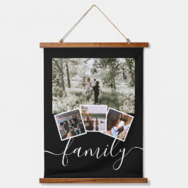 Personalisierte FotoCollage Wandteppich Mit Holzrahmen