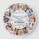 Personalisierte Fotocollage White Wood-Familie Große Wanduhr (Front)