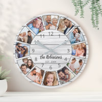 Personalisierte Fotocollage White Wood-Familie