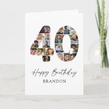Personalisierte Fotocollage zum 40. Geburtstag