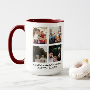 Personalisierte Fotocollage zur Familienzusammenku Tasse