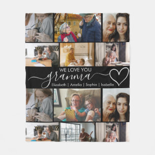 Personalisierte Fotodecke als Oma-Geschenk Fleecedecke