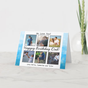 Personalisierte Fotogeburtstagskarte für Papa Karte