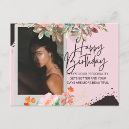Personalisierte Fotografie Geburtstag Postkarte