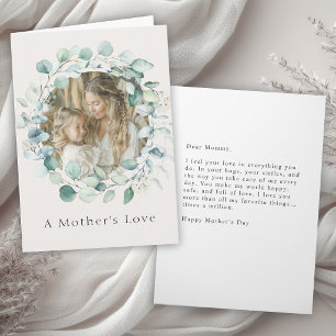 Personalisierte Fotokarte für Mama zum Muttertag Feiertagskarte