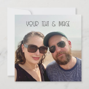 Personalisierte Fotokarte mit Text Einladung