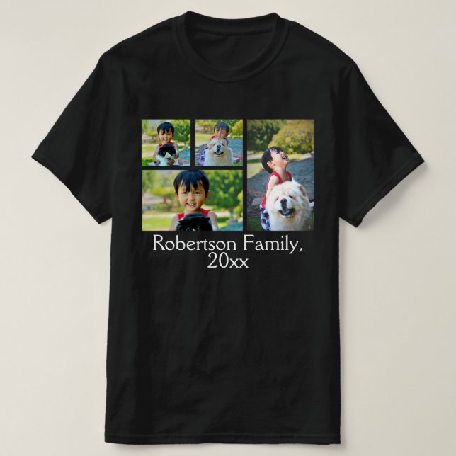 Personalisierte Fotolackenmontage T-Shirt (Design vorne)