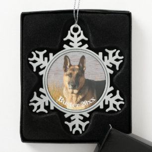 Personalisierte Fotoleiterschmieden Schneeflocken Zinn-Ornament
