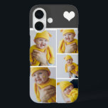 Personalisierte Fotomaterial mit Herz iPhone 16 Hülle<br><div class="desc">Machen Sie ein Personalisiertes Foto-Sake-Handy-Gehäuse mit Liebe Herzstück Detail aus Ricaso - fügen Sie Ihre eigenen Fotos - Foto Collage Keepake Geschenke für viele Stile zur Verfügung - wählen Sie Ihre Option im Drop-Down-Menü</div>