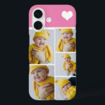 Personalisierte Fotomaterial mit Herz iPhone 16 Hülle<br><div class="desc">Machen Sie ein Personalisiertes Foto-Sake-Handy-Gehäuse mit Liebe Herzstück Detail aus Ricaso - fügen Sie Ihre eigenen Fotos - Foto Collage Keepake Geschenke für viele Stile zur Verfügung - wählen Sie Ihre Option im Drop-Down-Menü</div>