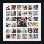Personalisierte Fotomaterial Quadratische Wanduhr<br><div class="desc">Personalisierte Foto Template Collage - fügt dieser großartigen,  quadratischen Wanduhr von Ricaso mehrere Fotos hinzu - ein perfekter Sake für Freunde oder Familie oder eine Leckerei für sich selbst</div>