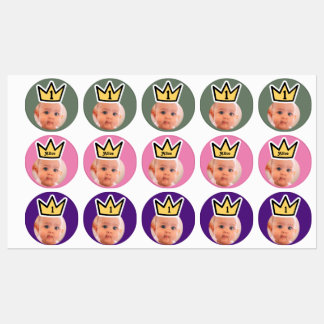 PERSONALISIERTE Fotopapier Party Kronen Gesichter Etiketten