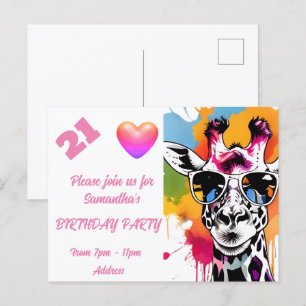 Personalisierte Fotopostkarte zum Geburtstag Postkarte