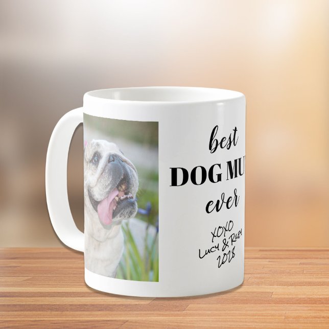 Personalisierte Fotos Bestes Dog Mum Kaffeetasse (Von Creator hochgeladen)