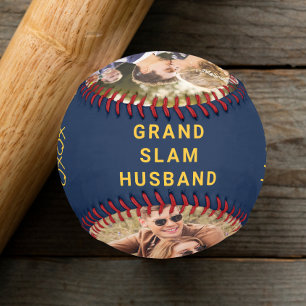 Personalisierte Fotos Blau gelb Baseball