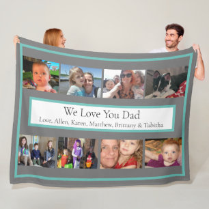 Personalisierte Fotos   Geschenke für Vater Fleecedecke