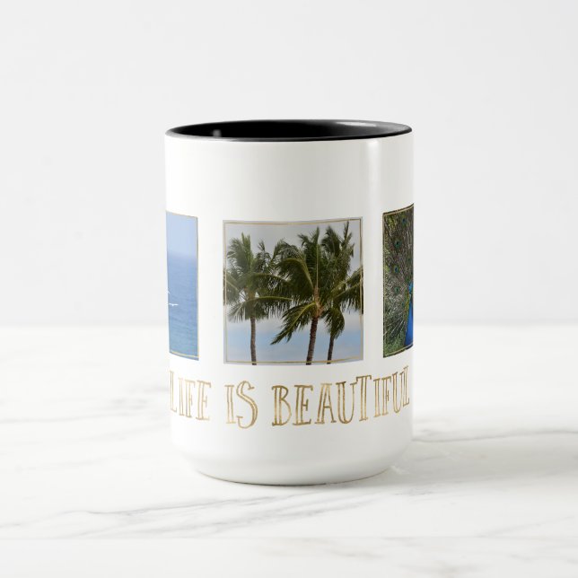 Personalisierte Fotos Kauai Life ist schön Tasse (Zentrum)