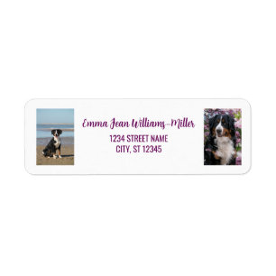 Personalisierte Fotos mit moderner Rücksendeadress