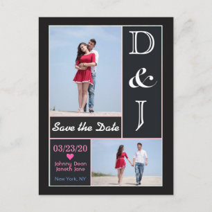 Personalisierte Fotos Save the Date Ankündigungspostkarte