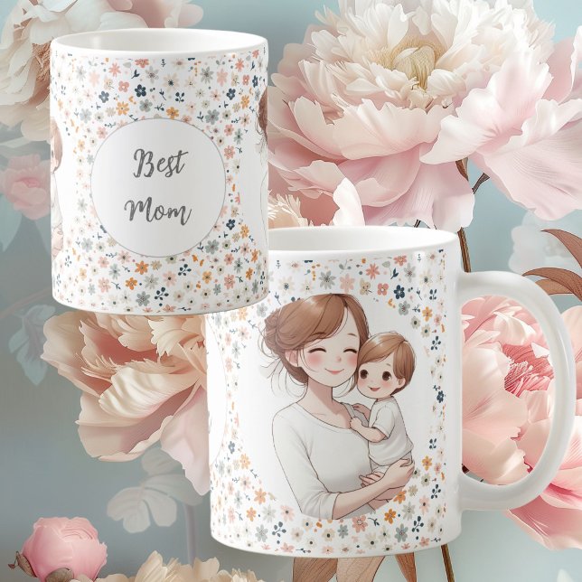 Personalisierte Fotos und Tasse von Text für Mamas (Von Creator hochgeladen)