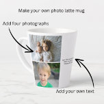 Personalisierte Fotos und Text Milchtasse<br><div class="desc">Personalisierte Fotos und Text - Foto Keepake Latte Tasse von Ricaso - fügen Sie Ihre eigenen Fotos und Text - Foto Keepsée Geschenke</div>