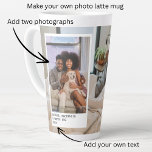 Personalisierte Fotos und Text Milchtasse<br><div class="desc">Personalisierte Fotos und Text - Foto Keepake Latte Tasse von Ricaso - fügen Sie Ihre eigenen Fotos und Text - Foto Keepsée Geschenke</div>