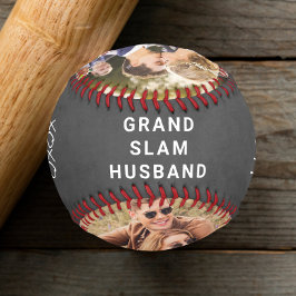 Personalisierte Fotos von Husband Grau Baseball