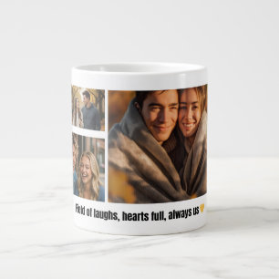 Personalisierte Fototasse, Romantisches Paar-Gesch Jumbo-Tasse