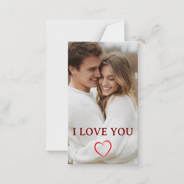 Personalisierte Fotovalentinstag-Postkarte Mitteilungskarte (Vorderseite)