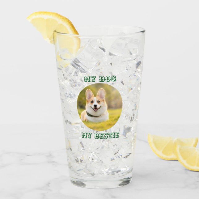 Personalisierte Fotovorlage für meinen Hund - Mein Glas (Vorderseite Ice)