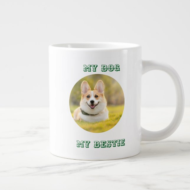 Personalisierte Fotovorlage für meinen Hund - Mein Jumbo-Tasse (Rechts)