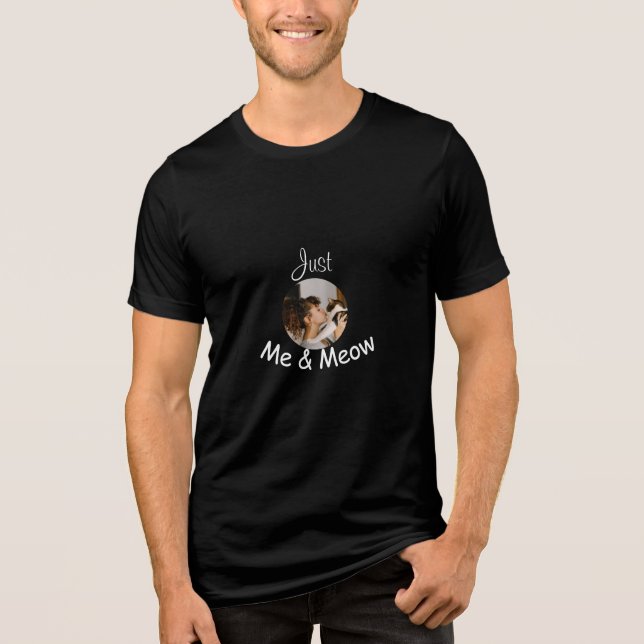 Personalisierte Fotovorlage "Just Me and Meow" - Tri-Blend Shirt