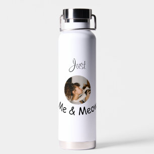 Personalisierte Fotovorlage "Just Me and Meow" - Trinkflasche