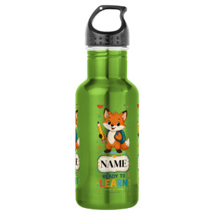 Personalisierte Fox Kids Rückkehr zur Schule Edelstahlflasche