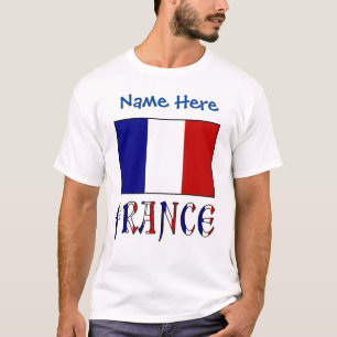 Personalisierte Frankreich-Flagge-Erbe Herren- T-Shirt
